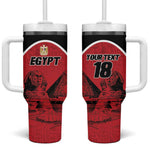 Custom Egypt Football Tumbler With Handle Pharaohs Heritage Pyramid