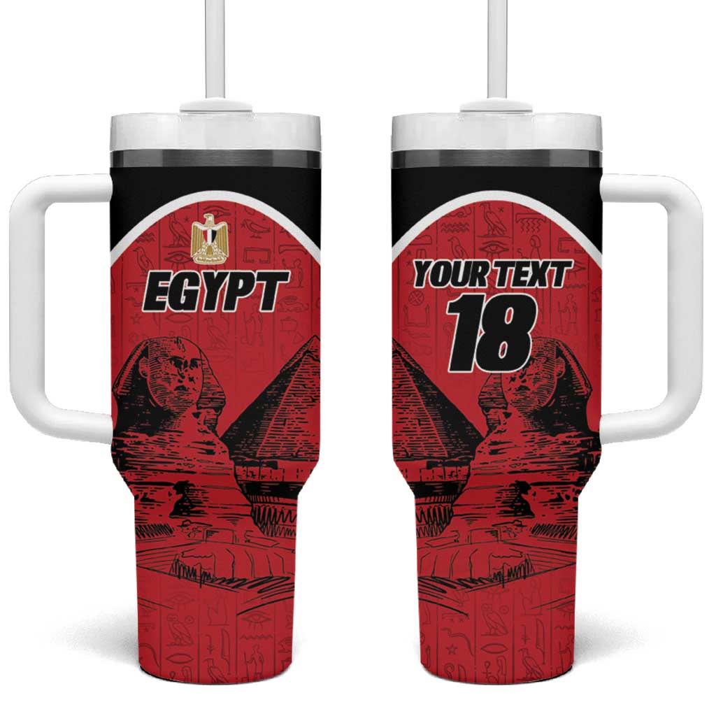 Custom Egypt Football Tumbler With Handle Pharaohs Heritage Pyramid