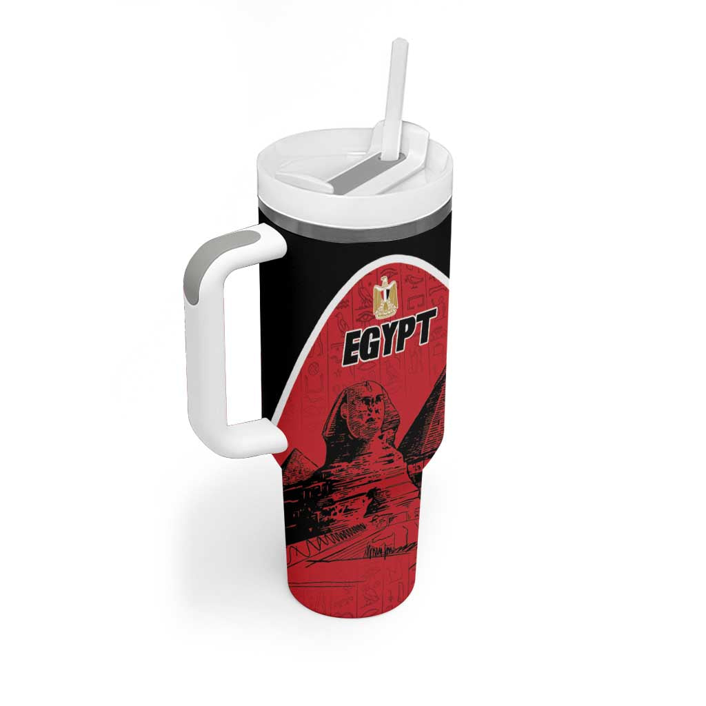 Custom Egypt Football Tumbler With Handle Pharaohs Heritage Pyramid