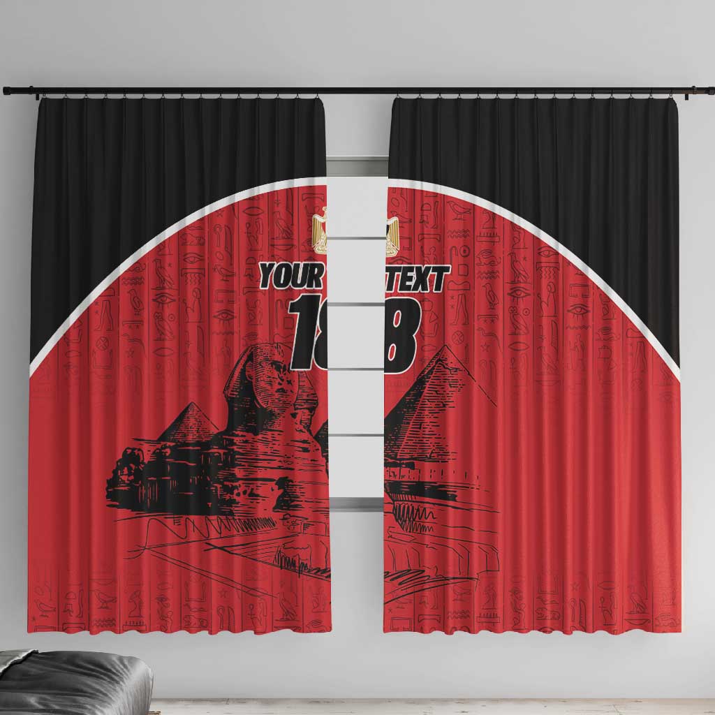 Custom Egypt Football Window Curtain Pharaohs Heritage Pyramid