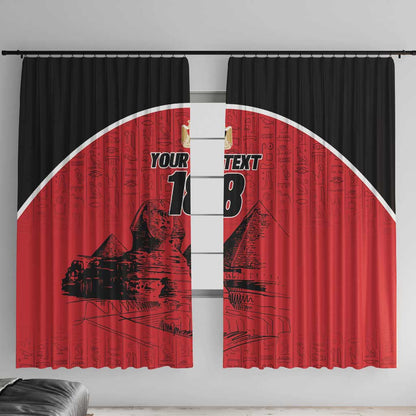 Custom Egypt Football Window Curtain Pharaohs Heritage Pyramid