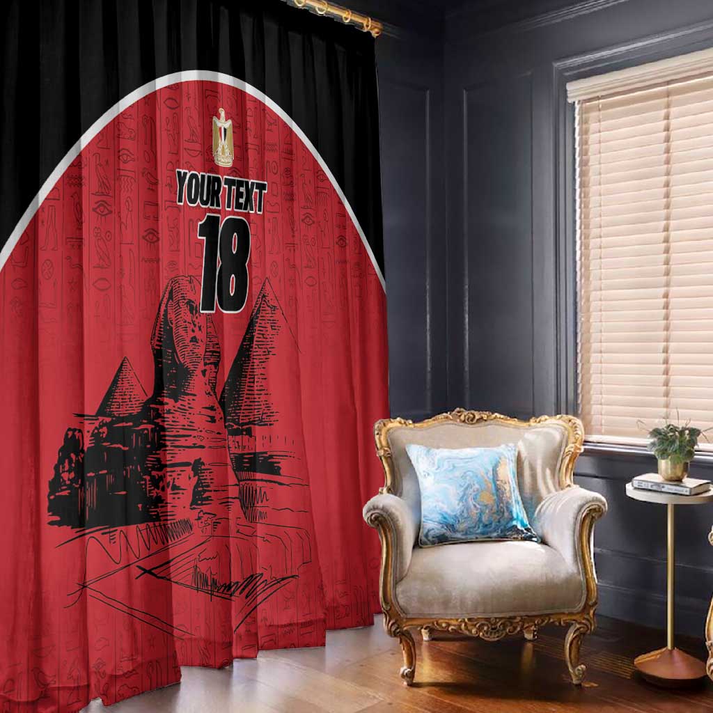 Custom Egypt Football Window Curtain Pharaohs Heritage Pyramid