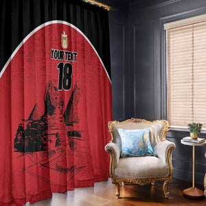 Custom Egypt Football Window Curtain Pharaohs Heritage Pyramid