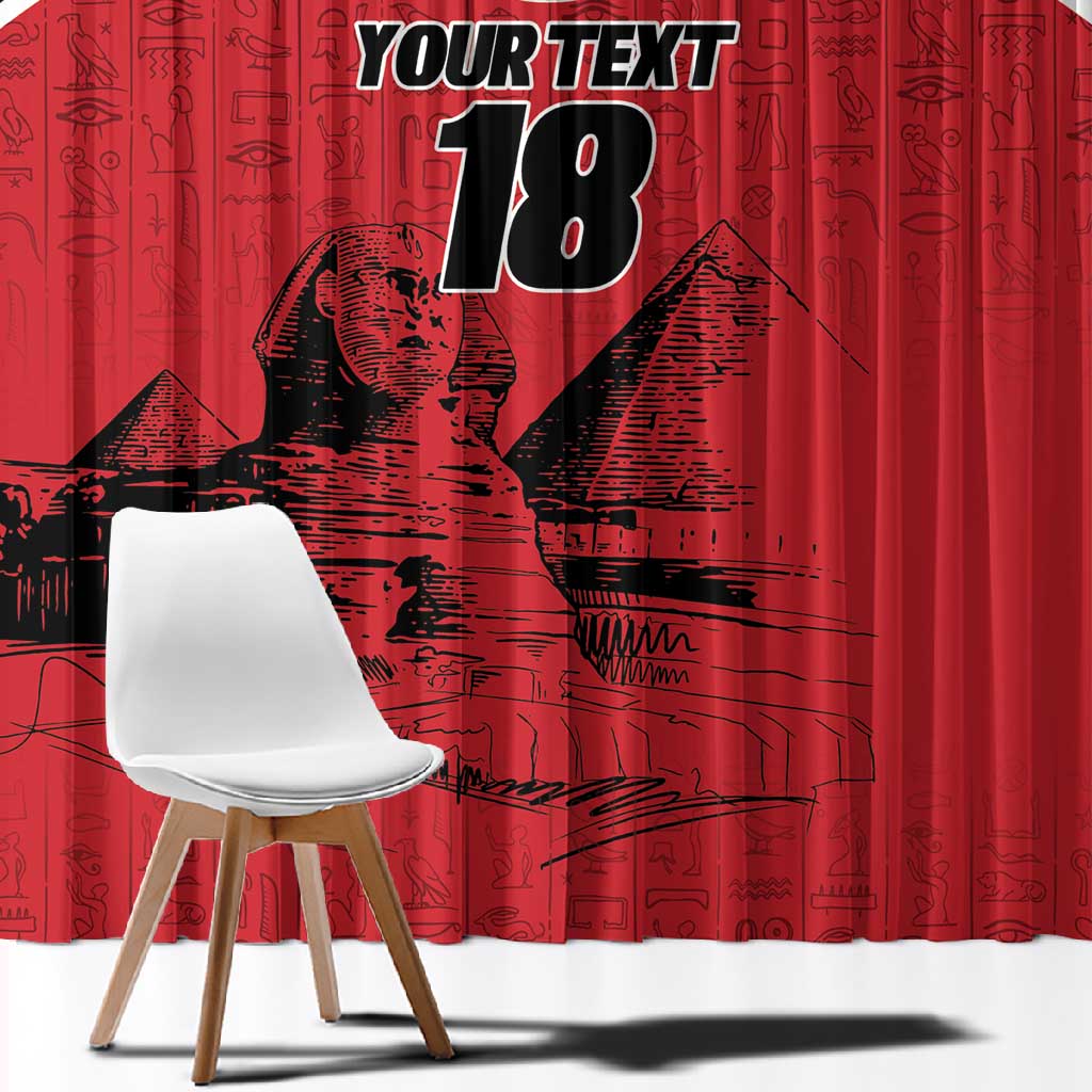Custom Egypt Football Window Curtain Pharaohs Heritage Pyramid