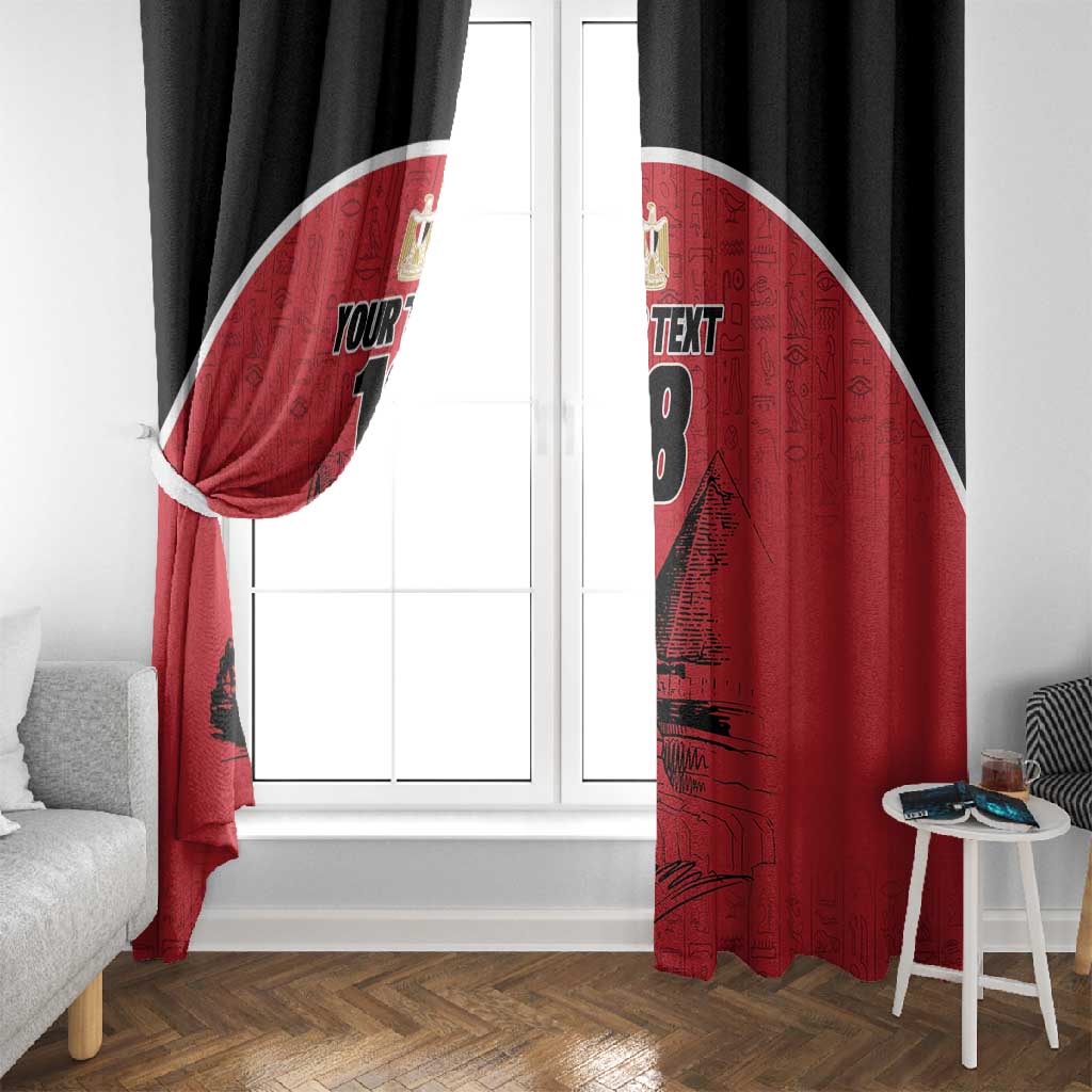 Custom Egypt Football Window Curtain Pharaohs Heritage Pyramid