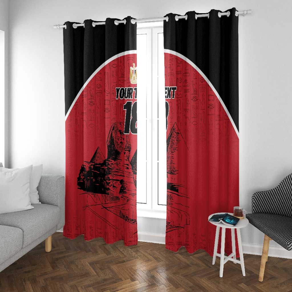 Custom Egypt Football Window Curtain Pharaohs Heritage Pyramid