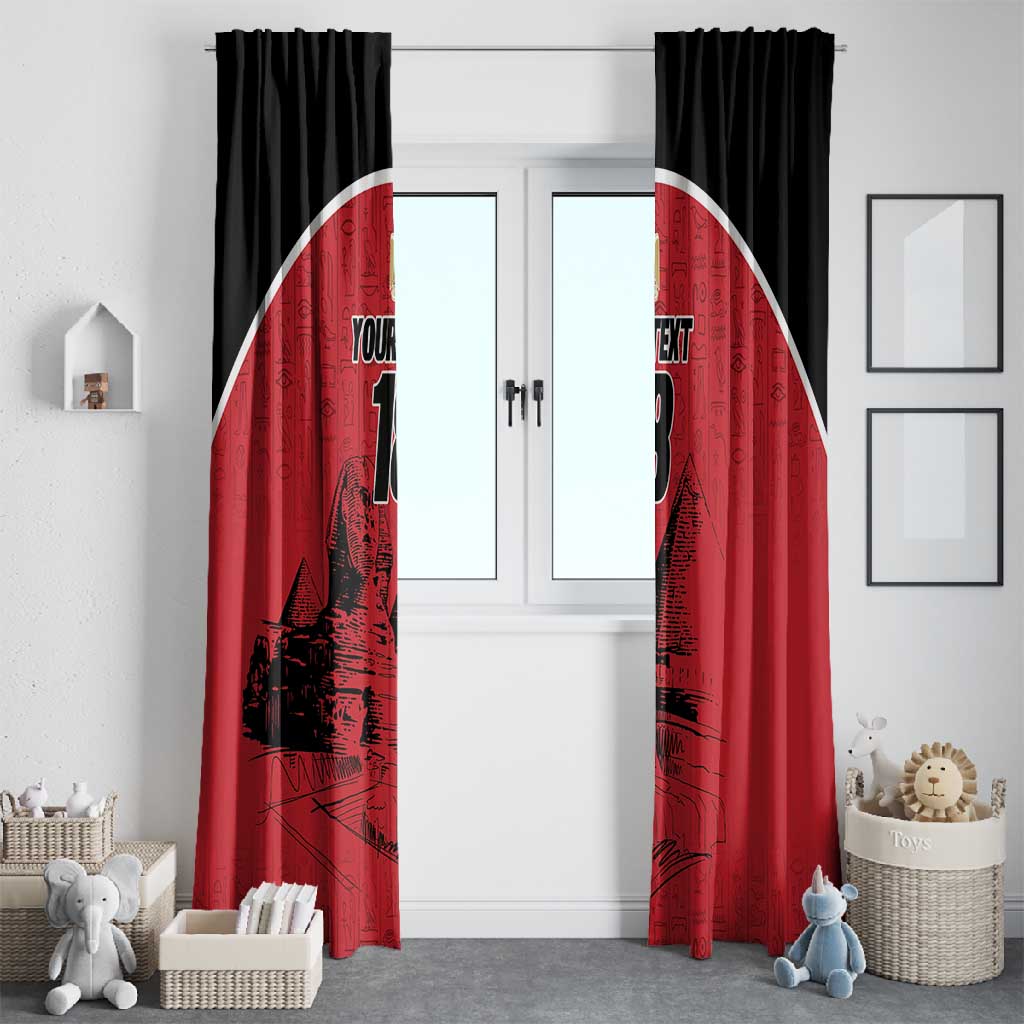 Custom Egypt Football Window Curtain Pharaohs Heritage Pyramid