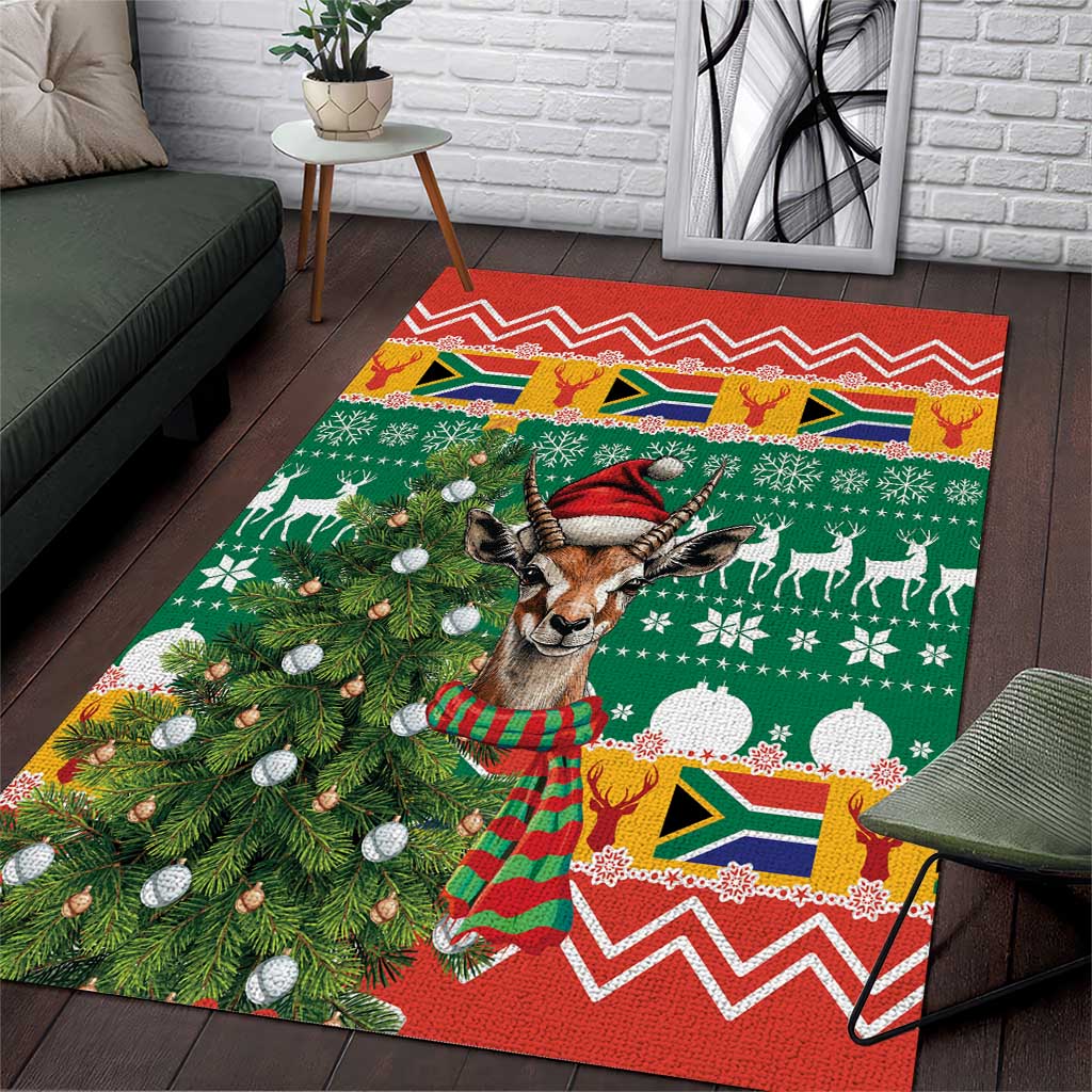 South Africa Springbok Area Rug Christmas Tree - Lightning Art