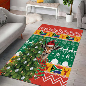 South Africa Springbok Area Rug Christmas Tree - Lightning Art