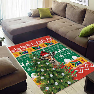 South Africa Springbok Area Rug Christmas Tree - Lightning Art