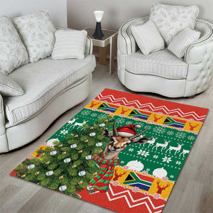 South Africa Springbok Area Rug Christmas Tree - Lightning Art