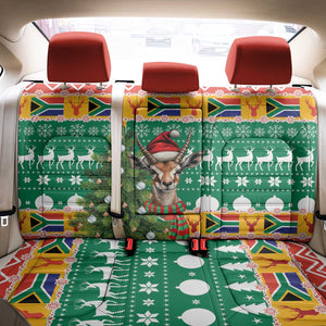 South Africa Springbok Back Car Seat Cover Christmas Tree - Lightning Art