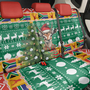 South Africa Springbok Back Car Seat Cover Christmas Tree - Lightning Art