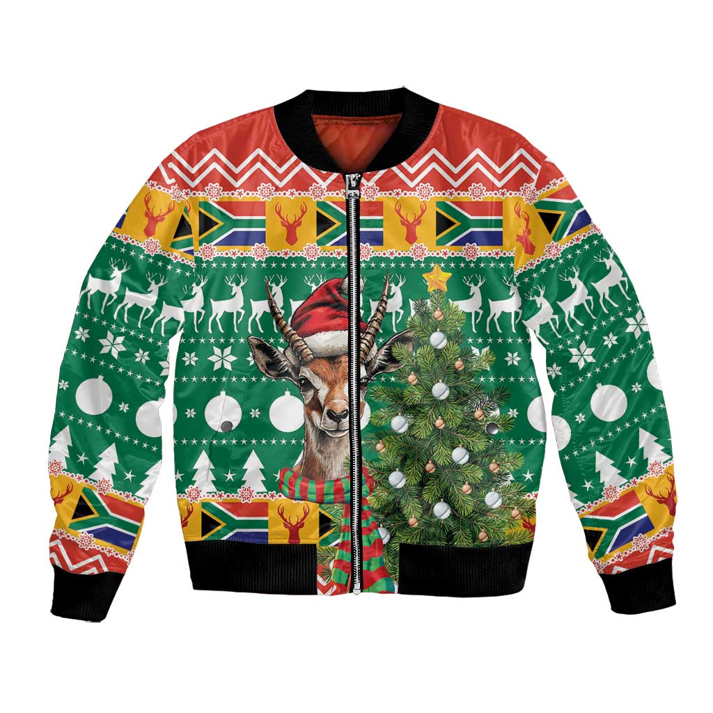 South Africa Springbok Bomber Jacket Christmas Tree - Lightning Art