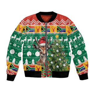 South Africa Springbok Bomber Jacket Christmas Tree - Lightning Art