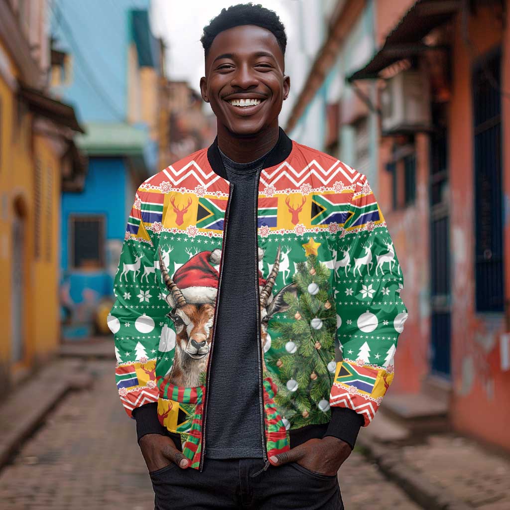 South Africa Springbok Bomber Jacket Christmas Tree - Lightning Art