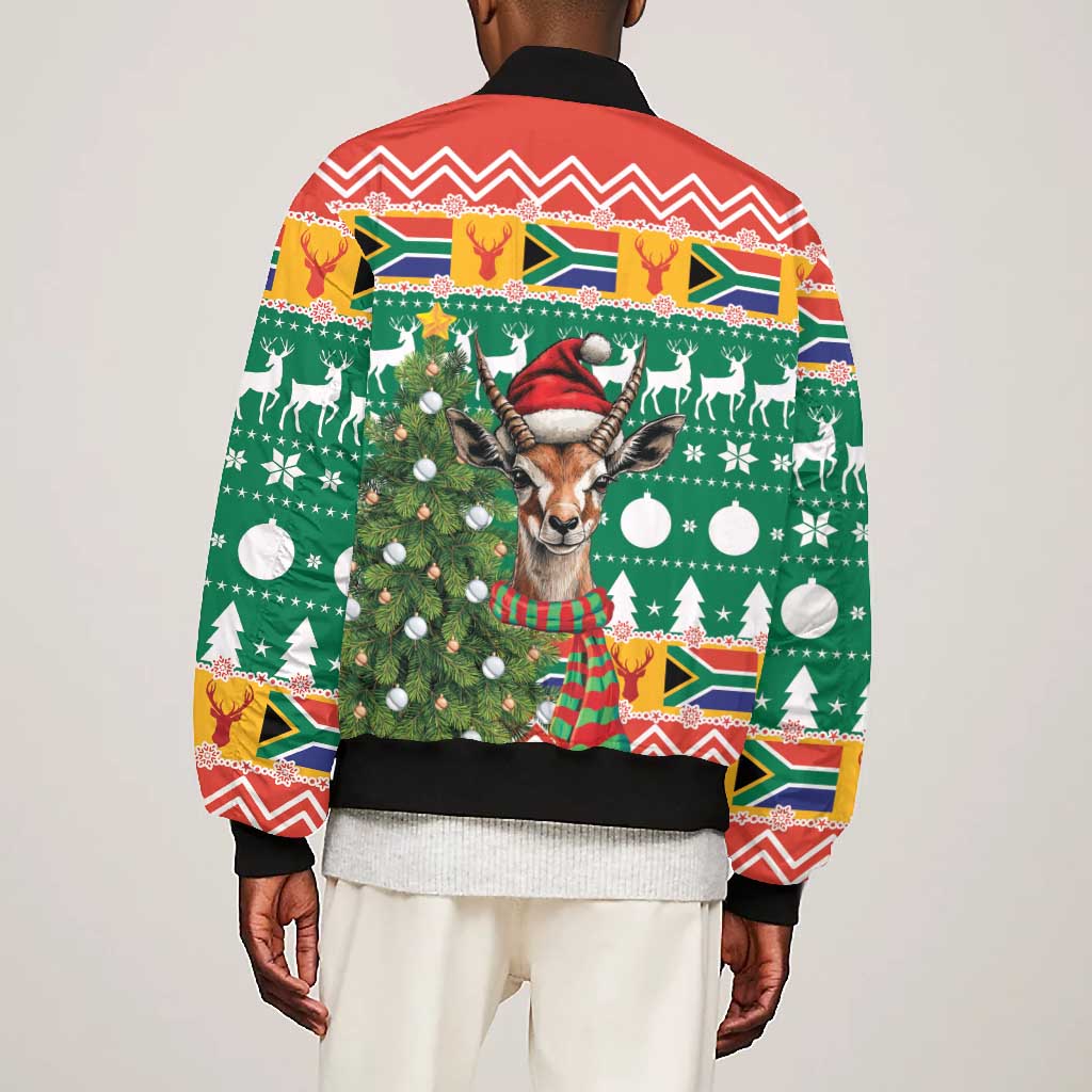 South Africa Springbok Bomber Jacket Christmas Tree - Lightning Art