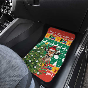 South Africa Springbok Car Mats Christmas Tree - Lightning Art