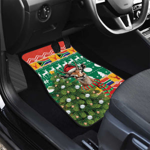 South Africa Springbok Car Mats Christmas Tree - Lightning Art