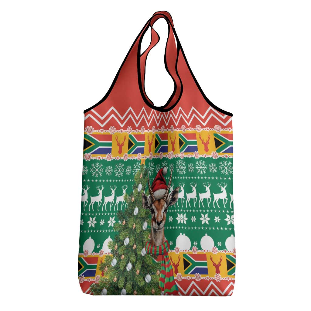 South Africa Springbok Grocery Bag Christmas Tree - Lightning Art