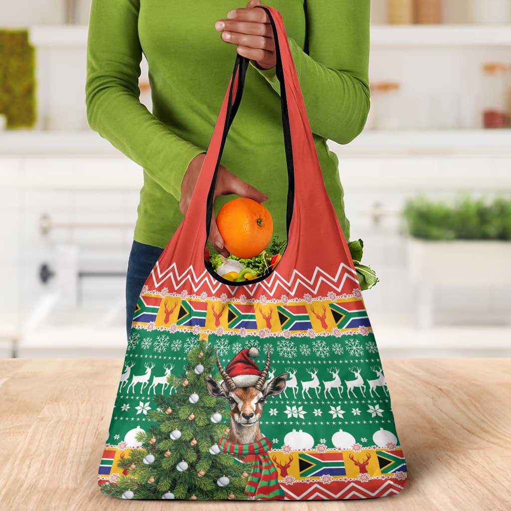 South Africa Springbok Grocery Bag Christmas Tree - Lightning Art
