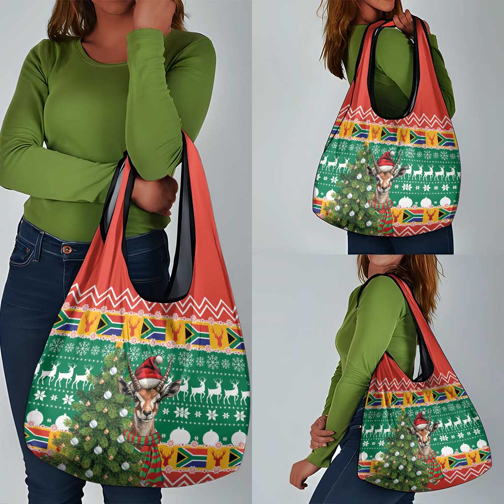 South Africa Springbok Grocery Bag Christmas Tree - Lightning Art