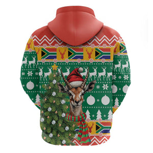 South Africa Springbok Hoodie Christmas Tree - Lightning Art