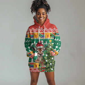 South Africa Springbok Hoodie Dress Christmas Tree - Lightning Art