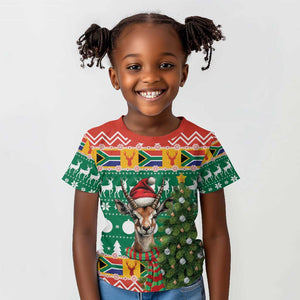 South Africa Springbok Kid T shirt Christmas Tree - Lightning Art