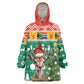 South Africa Springbok KId Wearable Blanket Hoodie Christmas Tree - Lightning Art