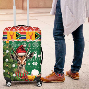 South Africa Springbok Luggage Cover Christmas Tree - Lightning Art