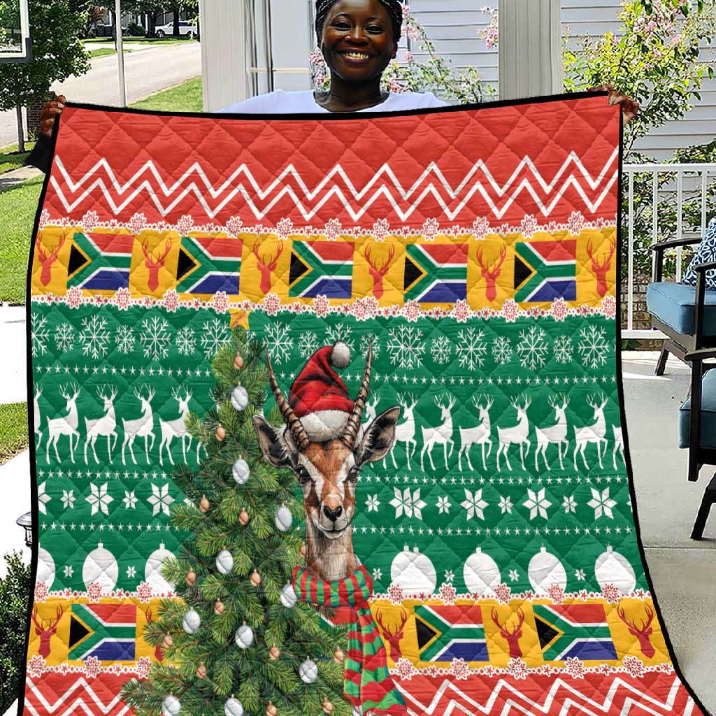 South Africa Springbok Quilt Christmas Tree - Lightning Art