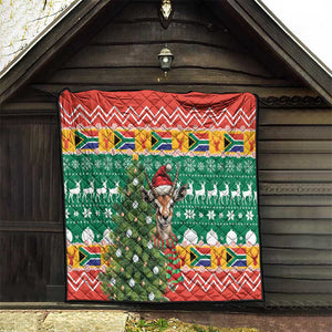 South Africa Springbok Quilt Christmas Tree - Lightning Art