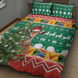 South Africa Springbok Quilt Bed Set Christmas Tree - Lightning Art