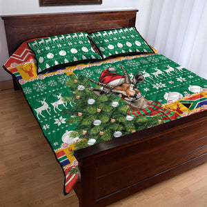 South Africa Springbok Quilt Bed Set Christmas Tree - Lightning Art