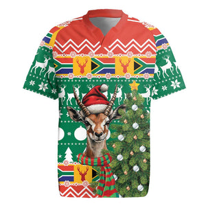 South Africa Springbok Rugby Jersey Christmas Tree - Lightning Art