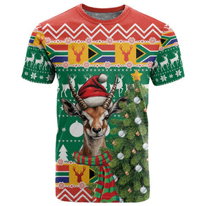 South Africa Springbok T shirt Christmas Tree - Lightning Art