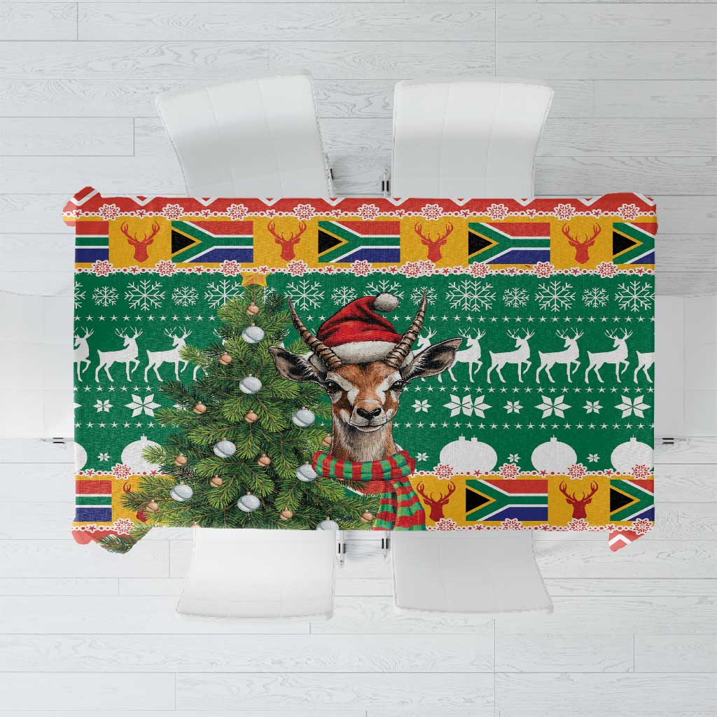 South Africa Springbok Tablecloth Christmas Tree - Lightning Art