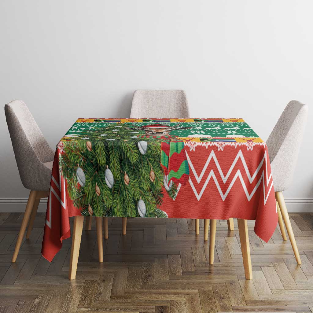 South Africa Springbok Tablecloth Christmas Tree - Lightning Art