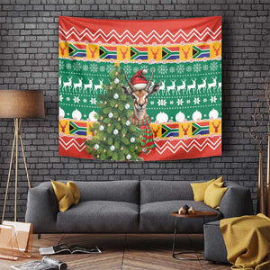 South Africa Springbok Tapestry Christmas Tree - Lightning Art