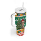 South Africa Springbok Tumbler With Handle Christmas Tree - Lightning Art