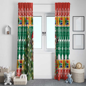 South Africa Springbok Window Curtain Christmas Tree - Lightning Art