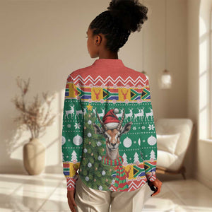 South Africa Springbok Women Casual Shirt Christmas Tree - Lightning Art