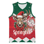 Personalized South Africa Merry Christmas Basketball Jersey Springbok With King Protea LT18