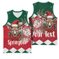 Personalized South Africa Merry Christmas Basketball Jersey Springbok With King Protea LT18