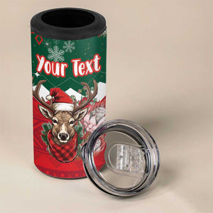 Personalized South Africa Merry Christmas 4 in 1 Can Cooler Tumbler Springbok With King Protea