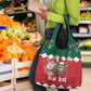 Personalized South Africa Merry Christmas Grocery Bag Springbok With King Protea