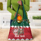 Personalized South Africa Merry Christmas Grocery Bag Springbok With King Protea