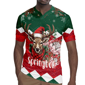 Personalized South Africa Merry Christmas Rugby Jersey Springbok With King Protea