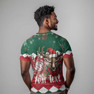 Personalized South Africa Merry Christmas T shirt Springbok With King Protea